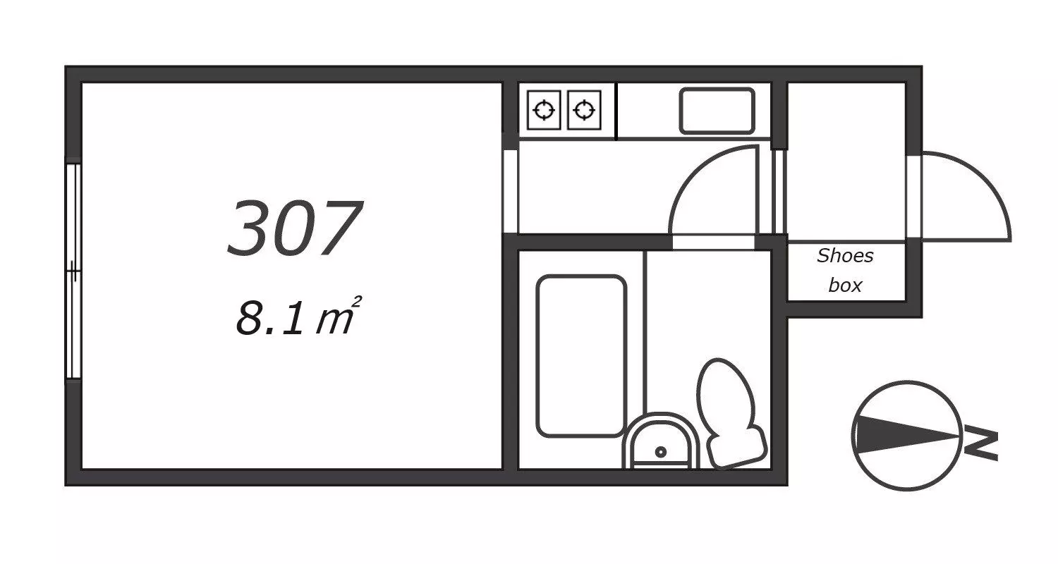 AP125 High Life Nakano 307 - 오사카 학생 숙소